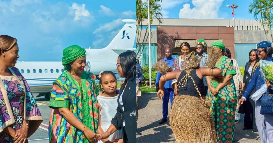 First Lady Fatima Bio Departs for Gabon to Attend OAFLAD “Building Resilience” Launch