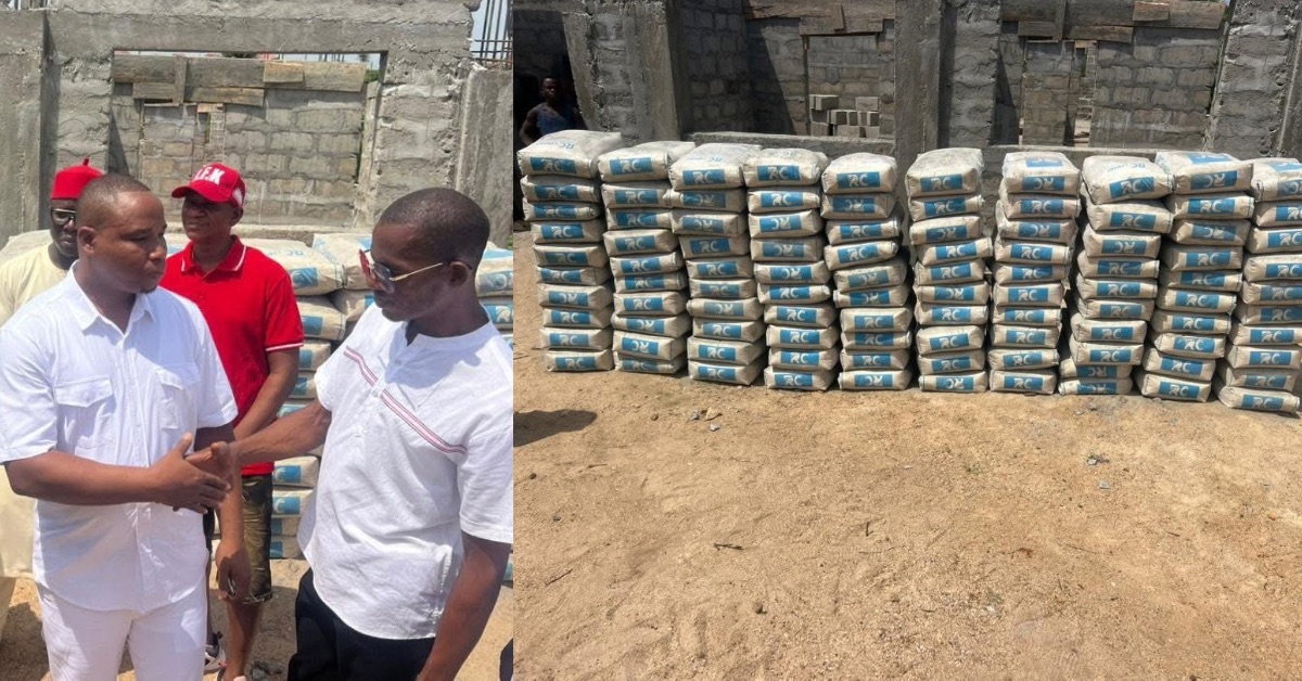 JFK Donates 100 Bags of Cement for APC Bo Office Construction