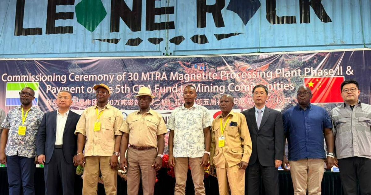 Leone Rock Commissions Major Magnetite Plant, Pays NLe 99 Million to Host Communities