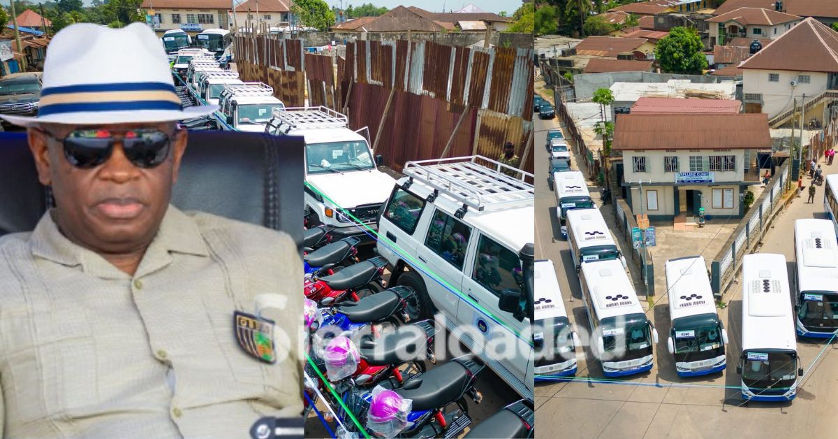 President Bio Unveils Buses, Vehicles and Motorcycles to Boost Nationwide Healthcare Delivery