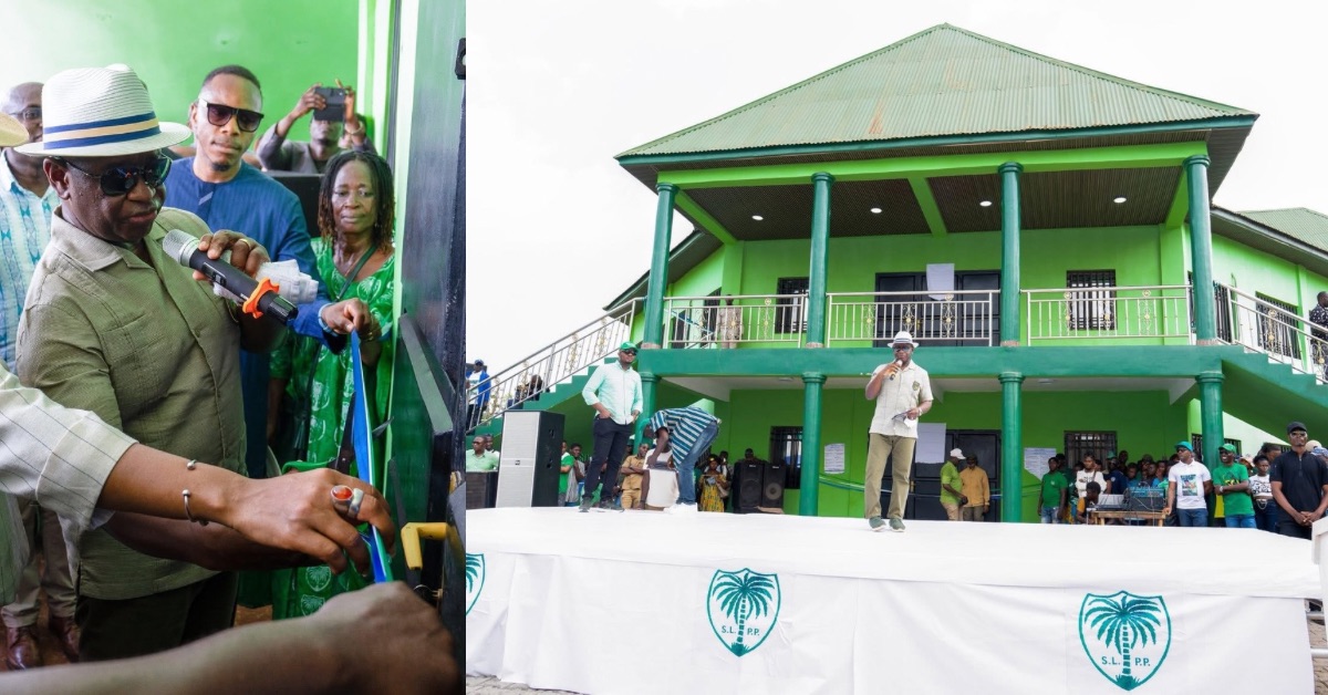 President Bio Opens New SLPP Office in Mattru Jong, Reaffirms Party Vision