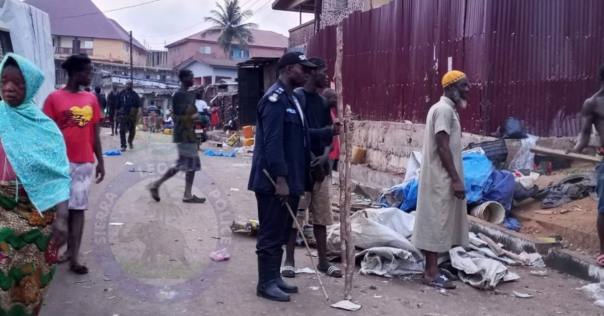 Police Lead Demolition of Illegal Structures Along Major Streets in Goderich, Freetown