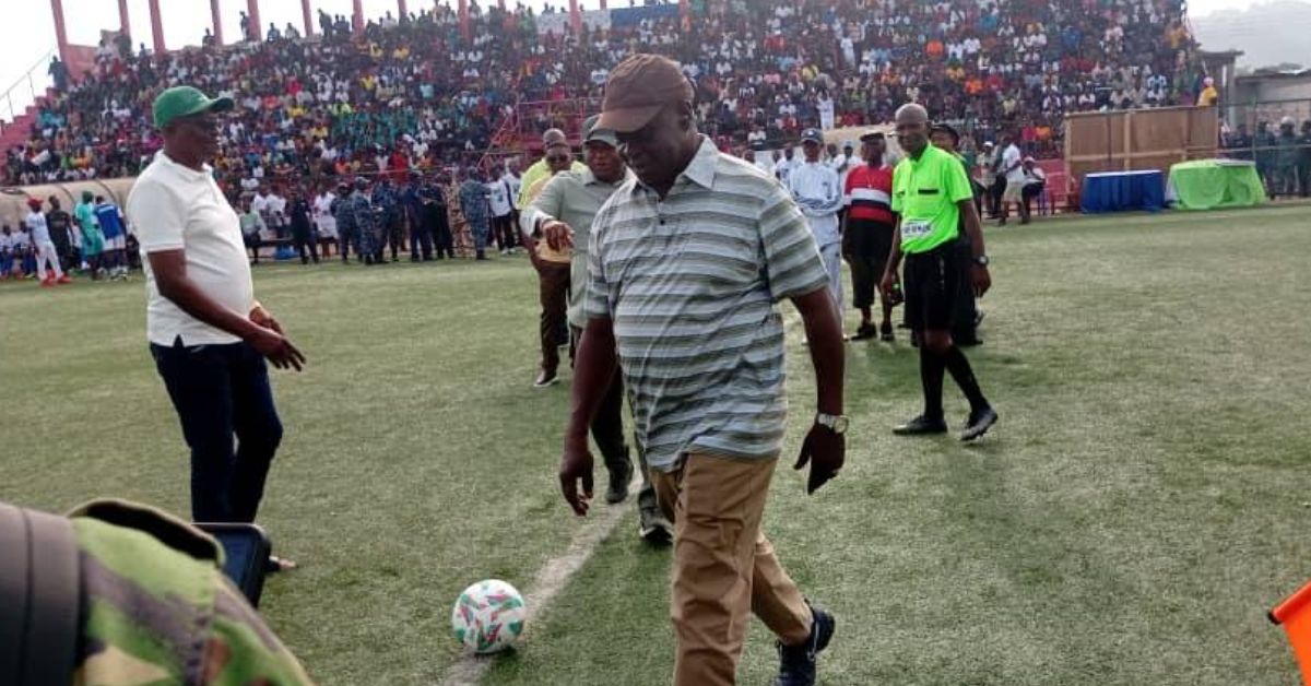 IGP Sellu Launches Youth Football Tournament in Kenema, Calls for Anti-Drug Action