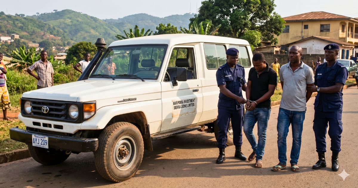 Two Employees Arrested in Freetown for ‘Stealing’ Company’s Toyota Land Cruiser