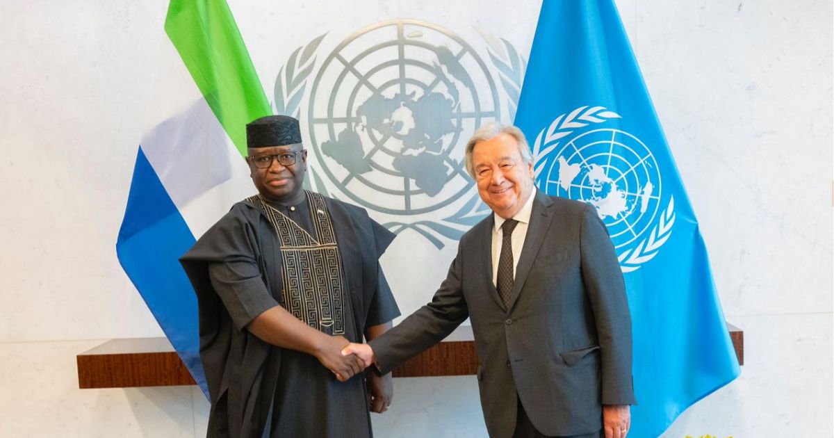 UN Secretary-General Meets President Bio, Pledges Continued Support for Sierra Leone