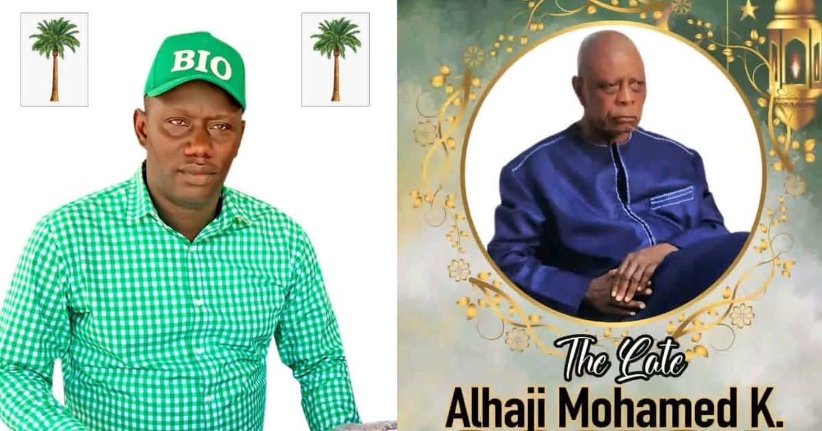 SLPP National Chairman Batilo Songa Mourns the Passing of His Father, Alhaji Mohamed K. Songa