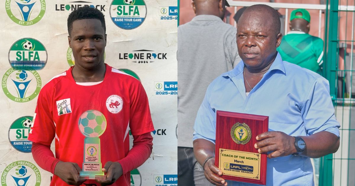 Bo Rangers’ Alhaji Foray and East End Lions’ Mohamed Fofanah Wins League Player And Coach Awards
