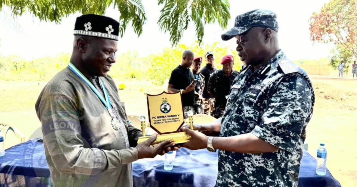 Sierra Leone Police Honours Retired Officer, Paramount Chief for Training Recruits