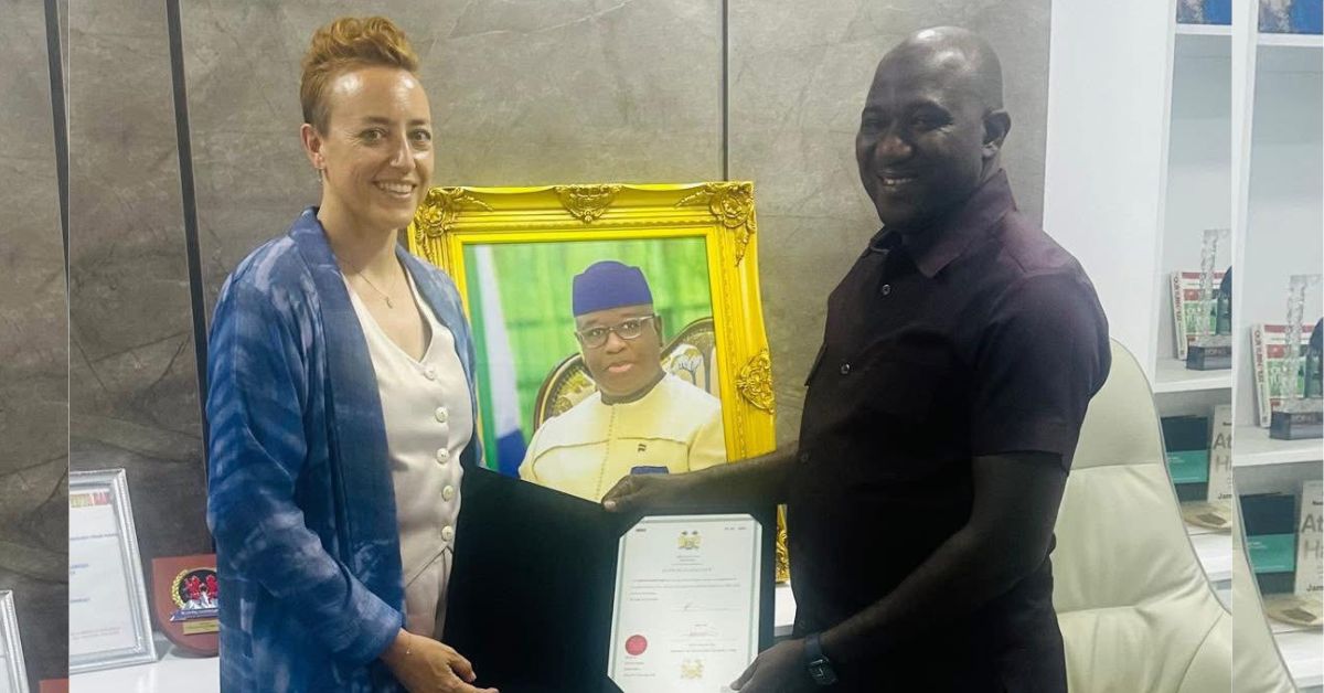 Chief Minister’s Wife Kate Krontiris Granted Sierra Leonean Citizenship After Presidential Approval