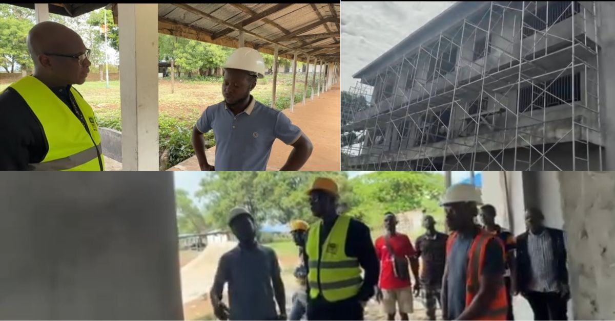 Education Minister Conducts Unannounced Inspection of Magburaka School Modernization Project