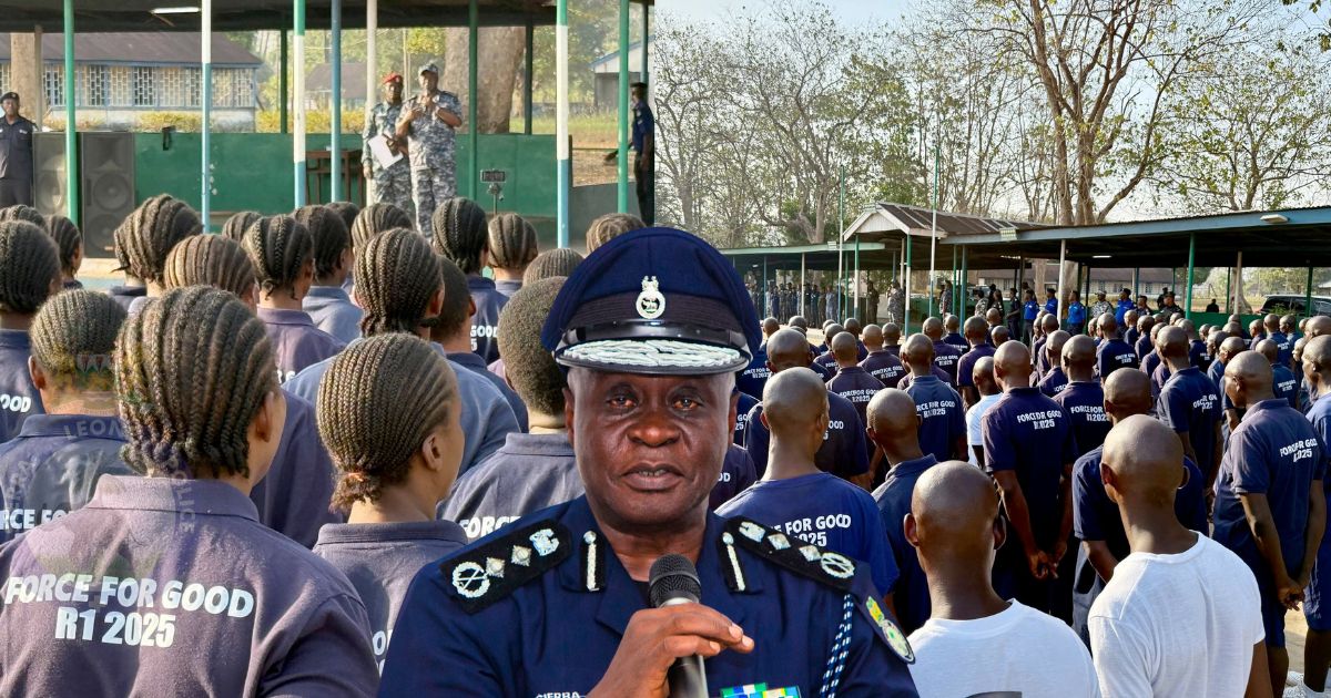 Newly Recruited Sierra Leone Police Officers Begin Training as IGP Sellu Warns Against Drugs