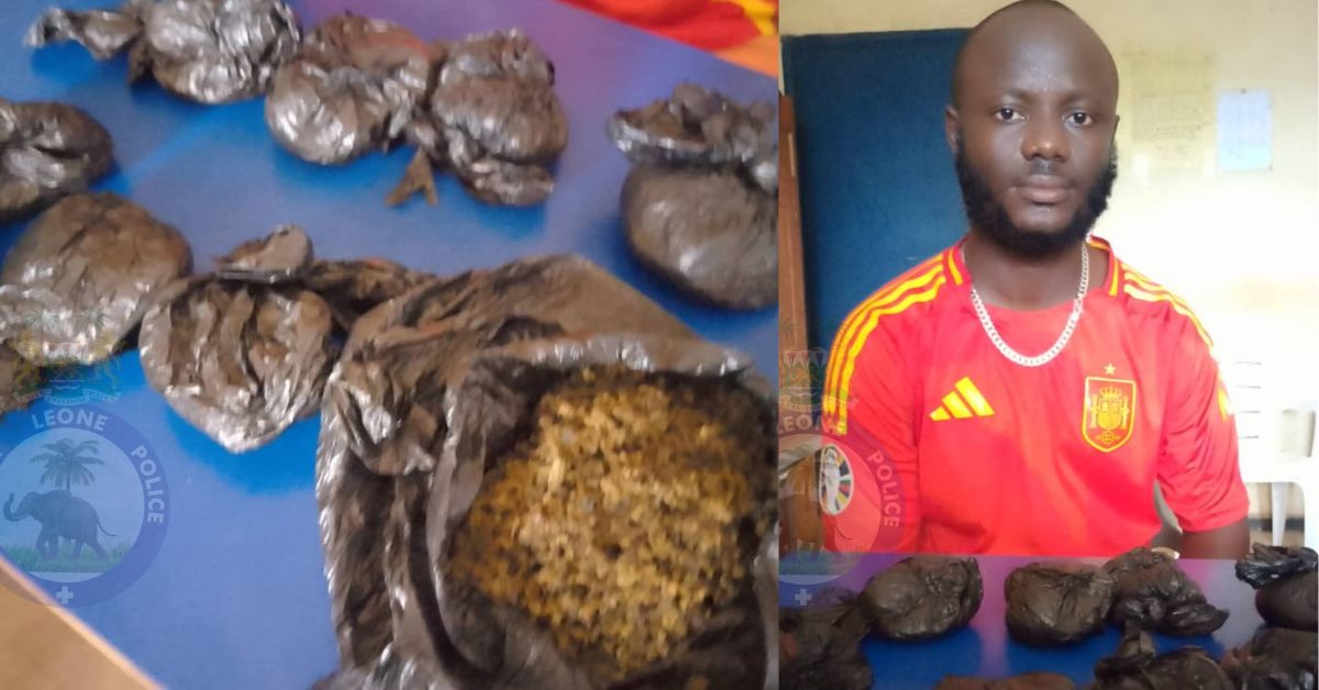Police Arrest Man with Suspected Kush at Ngelehun Checkpoint in Bo