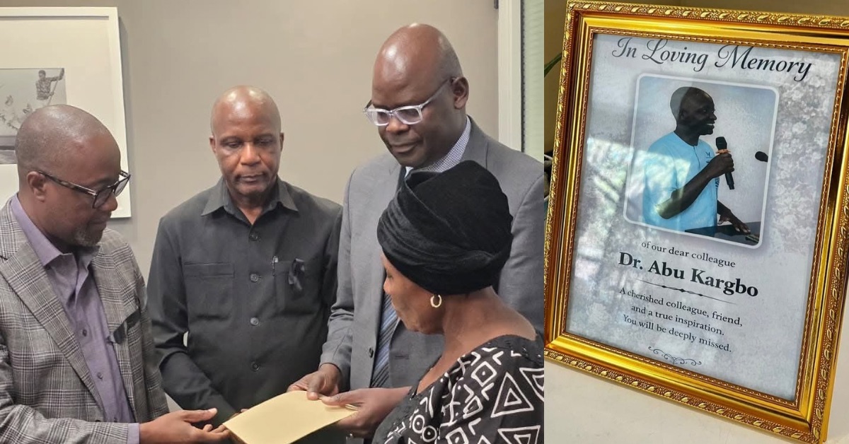 Labour Minister Swaray Pays Tribute to Former World Bank Expert Dr. Abu Kargbo
