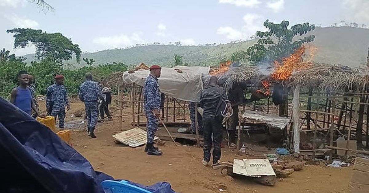 Police Conduct Anti-Drug Operation in Kono District