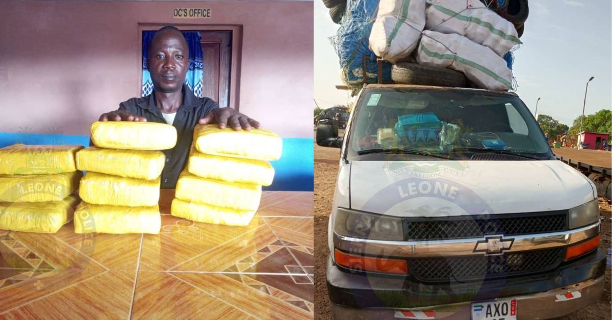 Police Arrest Freetown Driver With Cannabis Concealed in Vehicle at Mile 38 Checkpoint