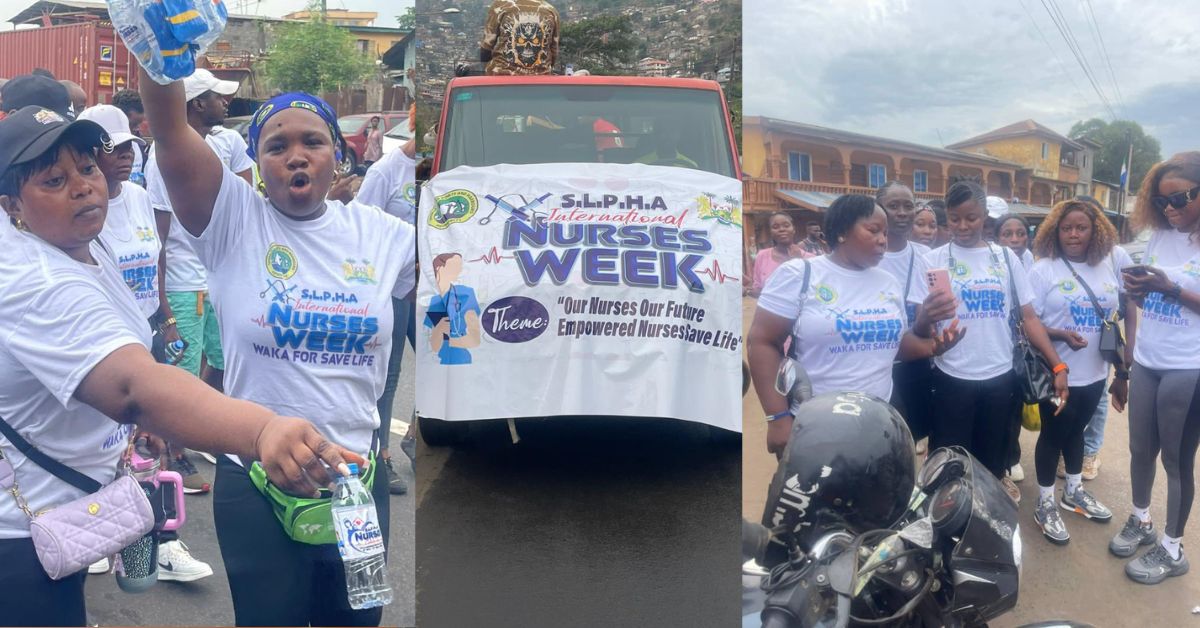 SLPHA Marks International Nurses Week with Health Walk in Freetown