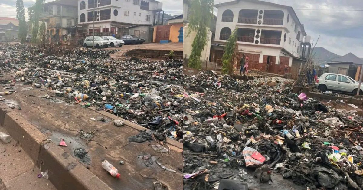 Waste Takes Over Freetown Streets After First Rain in May