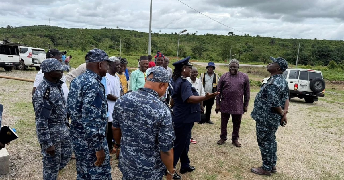 IGP William Fayia Sellu Inspects New Police Divisional Headquarters Project in Masingbi