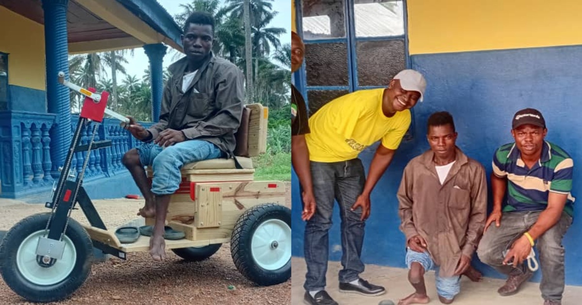 WESOFOD-SL Donates Mobility Cart to Disabled Blacksmith in Pujehun