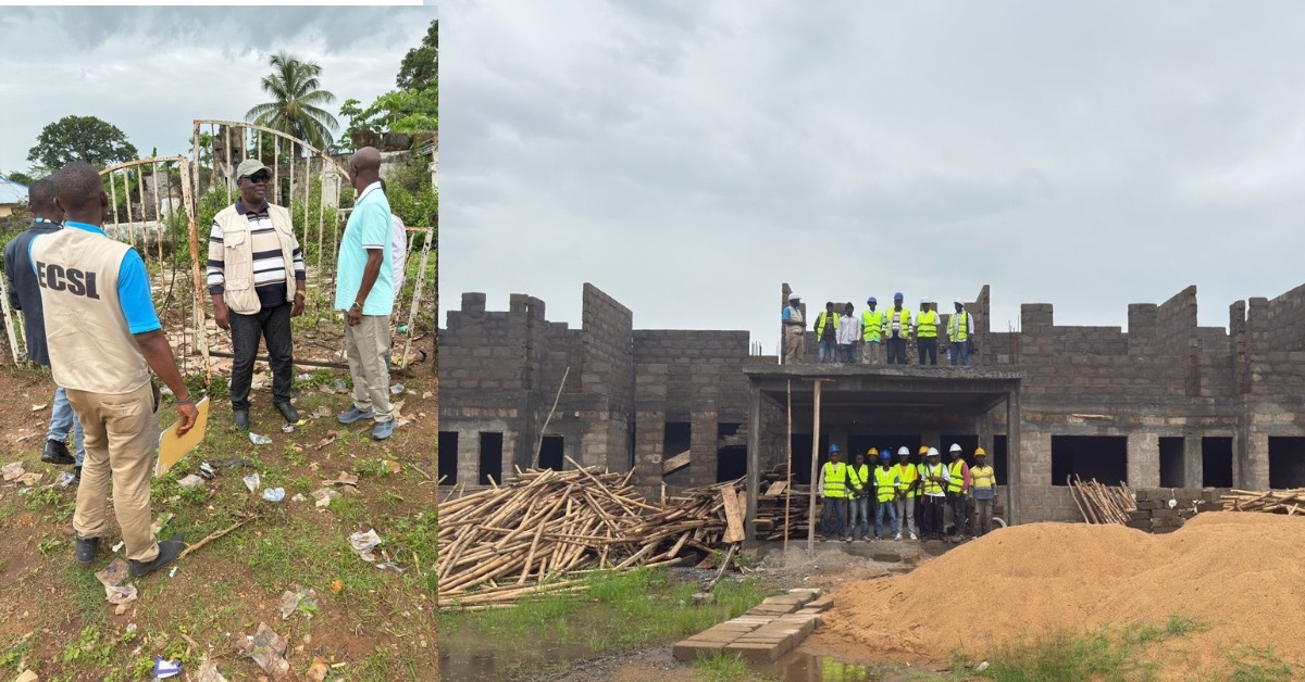 ECSL Conducts Inspection of Port Loko Office Project and Gbinti Substation Facility