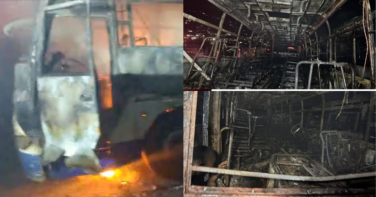 Fire Destroys Five Government Buses at SLRA Parking Ground in PWD Kissy