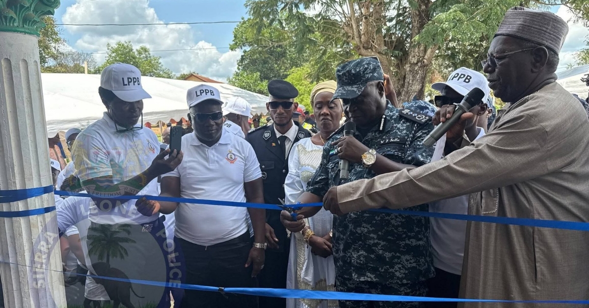 IGP Fayia Sellu Opens Newly Constructed Multipurpose Hall in Kambia District