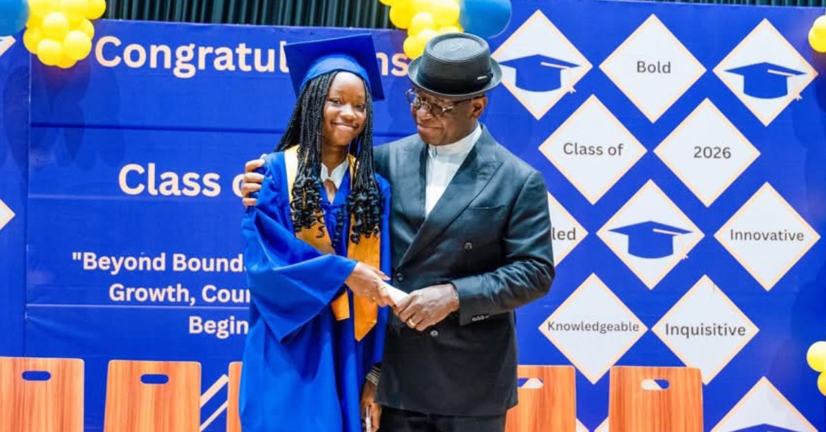 Proud Father President Bio Celebrates Daughter’s Transition to Secondary School