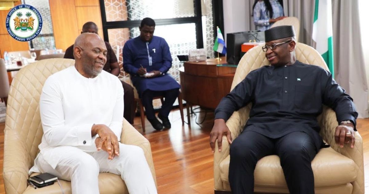President Bio Meets Nigerian Billionaire Tony Elumelu, Receives Backing for WAIIS Summit