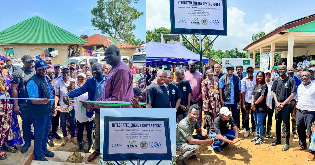 Kandeh Yumkella Commissions Integrated Energy Centre in Fogbo Village