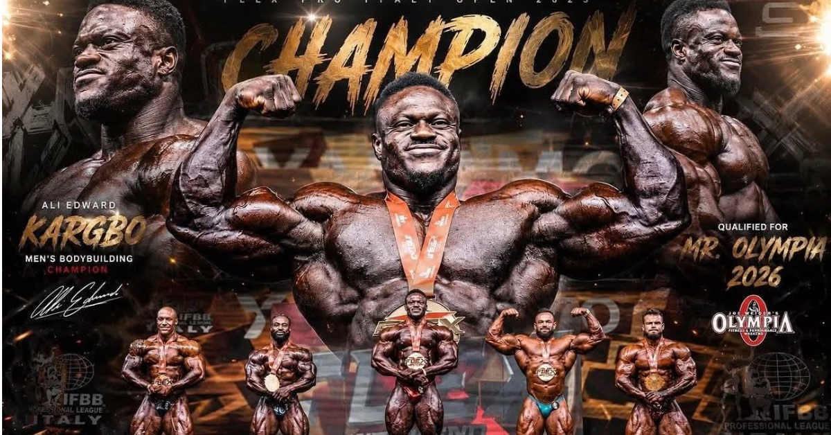 Sierra Leonean Bodybuilder Wins FLEX Weekend Italy Pro, Qualifies for Mr. Olympia 2026