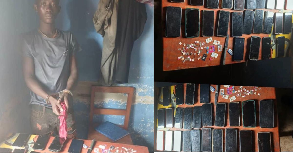 Man Arrested with 24 Mobile Phones Allegedly Stolen from Diang Telecentre at Sawulia Checkpoint