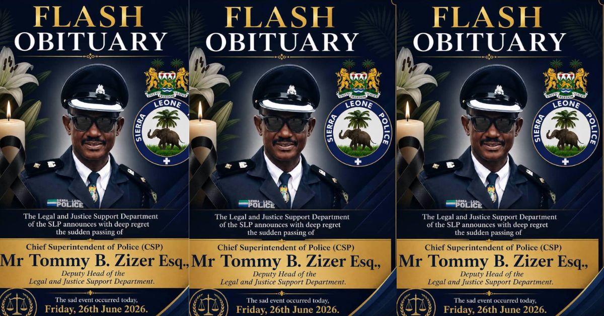 Sierra Leone Police Announce Death of Senior Officer CSP Zizer