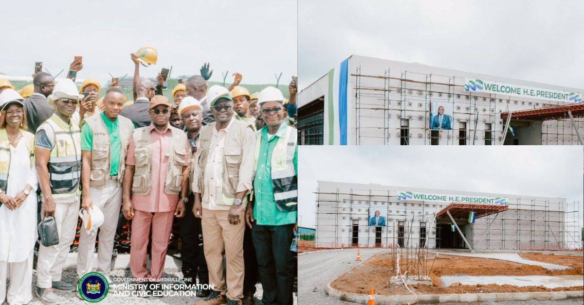 President Bio Inspects Progress on ECOWAS Conference Centre Project in Lungi