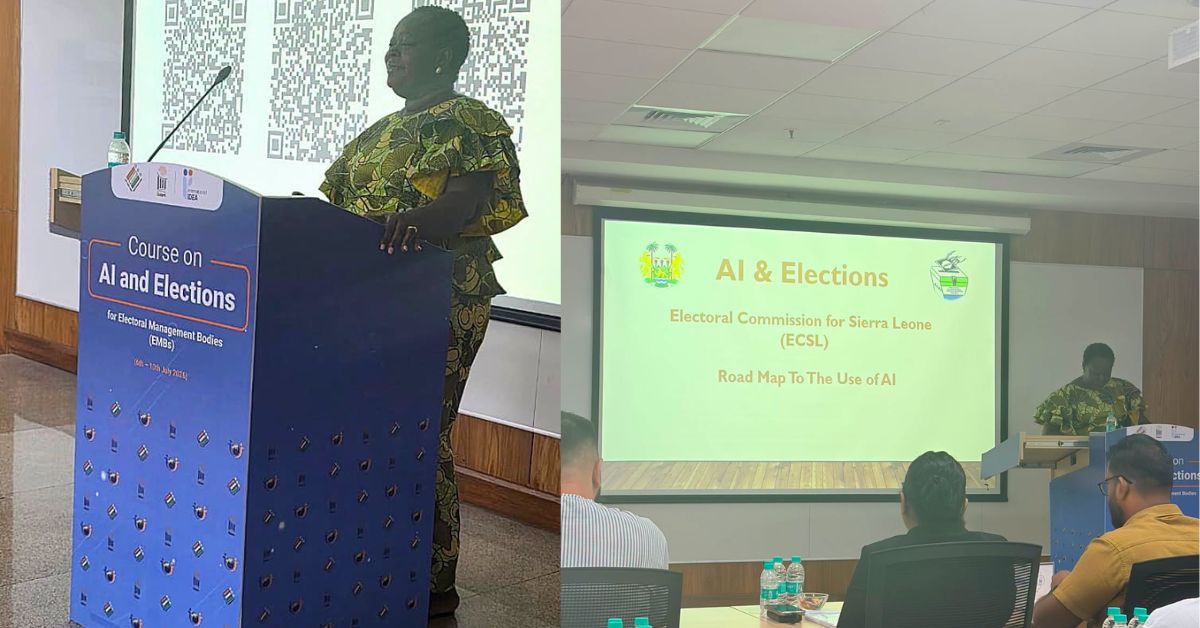 ECSL Showcases Sierra Leone’s AI-Elections Strategy in India
