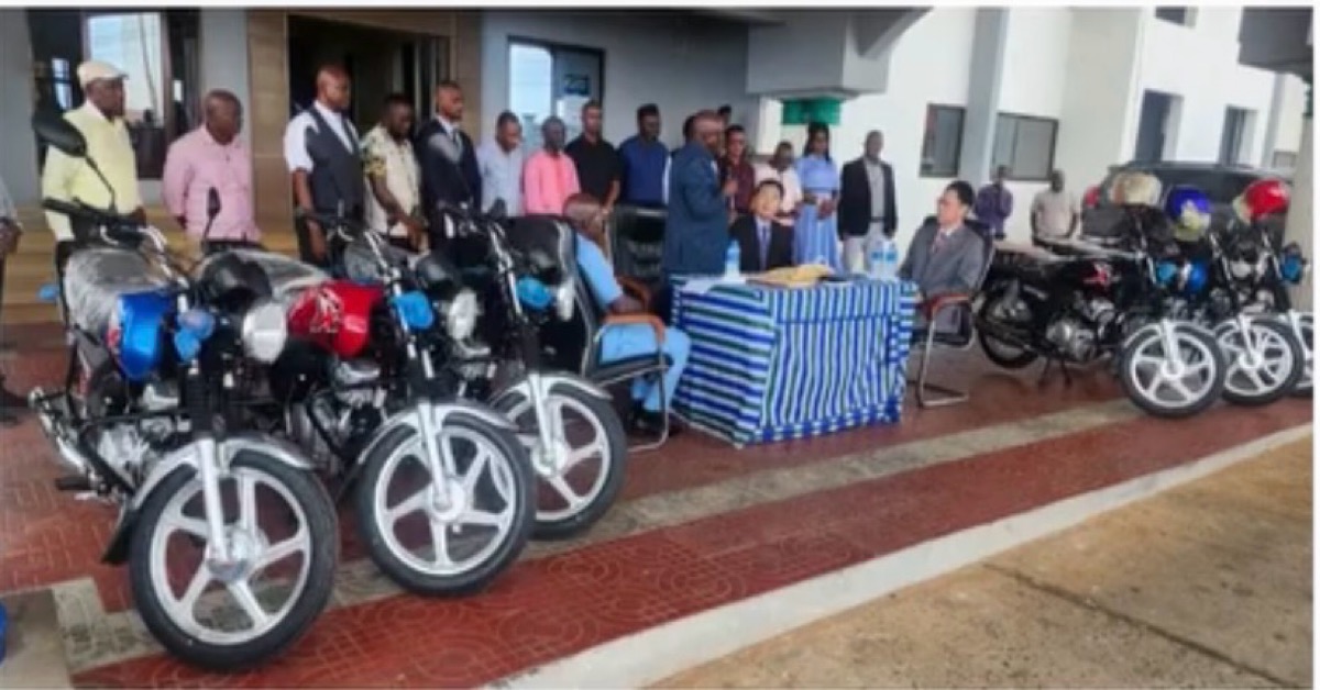 Chinese Embassy Donates 15 Motorbikes to Boost ONS District Security Operations