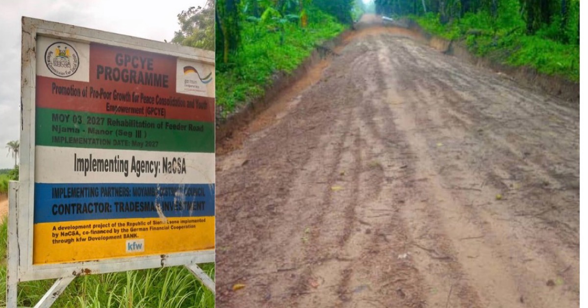NaCSA Begins Rehabilitation of Njama–Manor Feeder Road in Moyamba