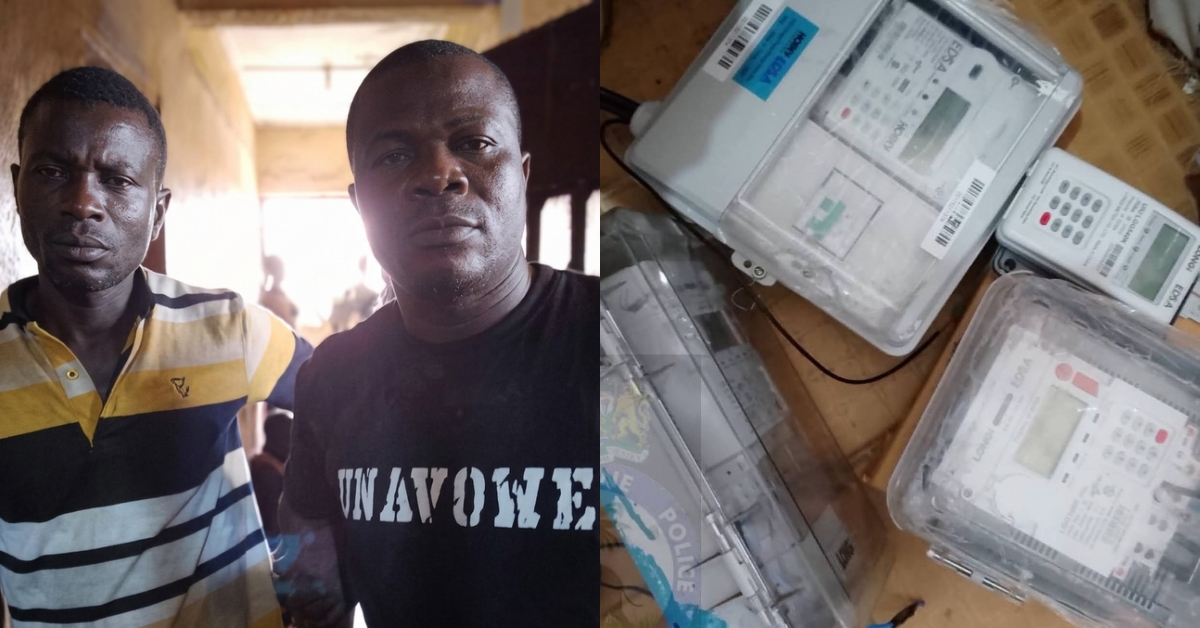 EDSA: Police Arrest Two Suspects over Electricity Meter Theft Syndicate in Kono
