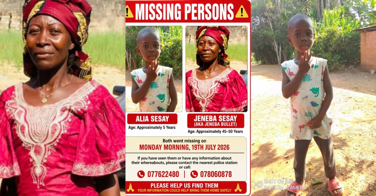 Police Investigate as Mother and Five-Year-Old Son Go Missing in Kono District