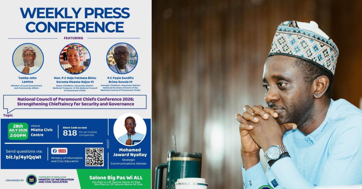 Weekly Press Briefing to Highlight Paramount Chiefs’ Role in Security, Governance