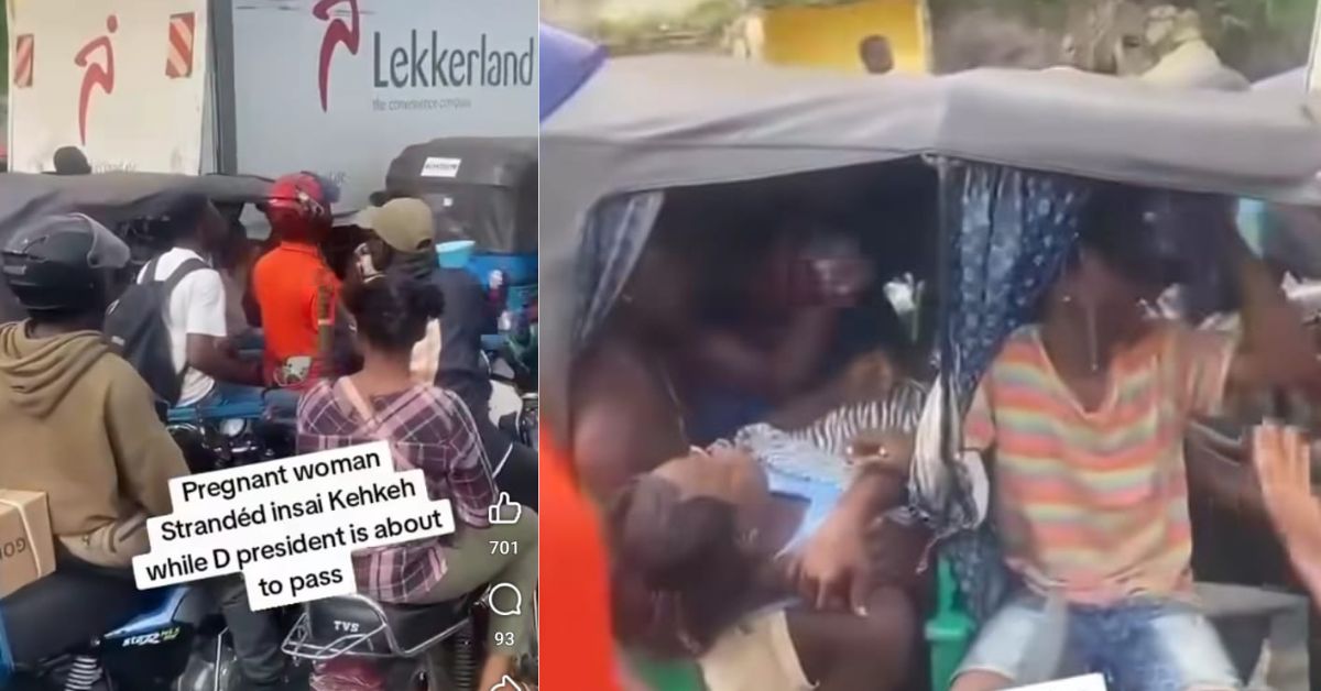 Video Captures Pregnant Woman Stranded in Keke as President Bio’s Convoy Approaches