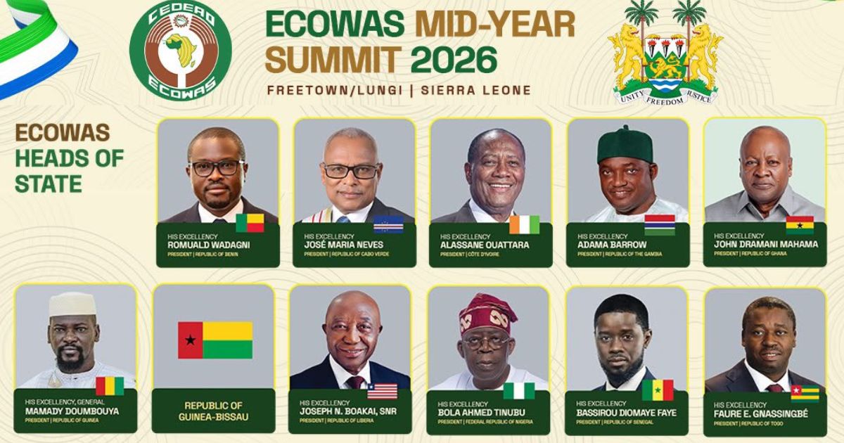 600 Delegates Including 11 West Africa Leaders Expected at ECOWAS Summit in Freetown