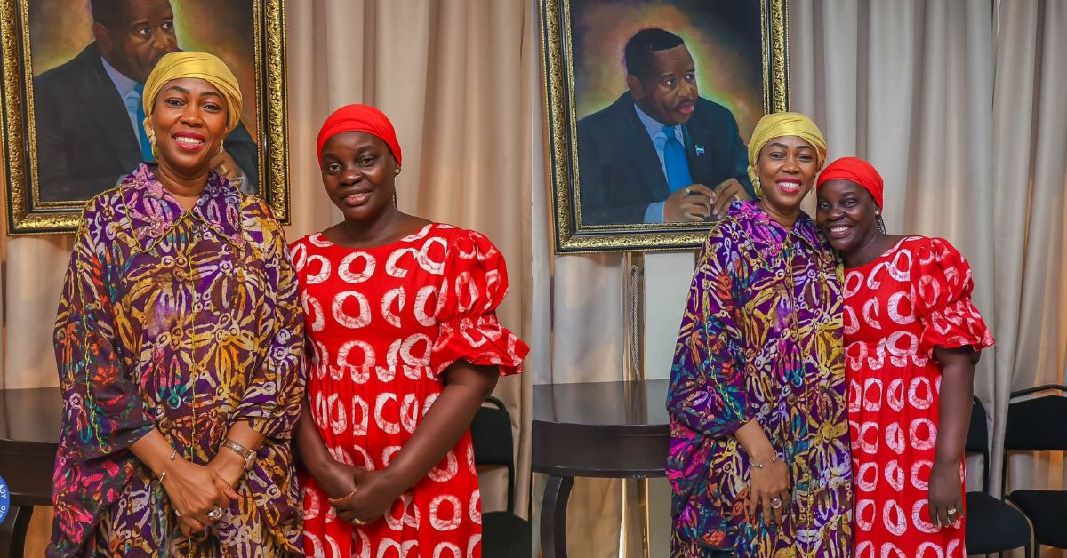 First Lady Fatima Bio Receives Liberia’s Defence Minister in Freetown
