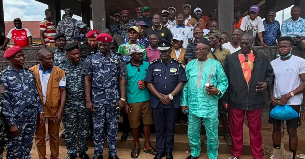 IGP Sellu Visits Kailahun Following Barracks Fire, Calls for Peace and Police-Community Unity