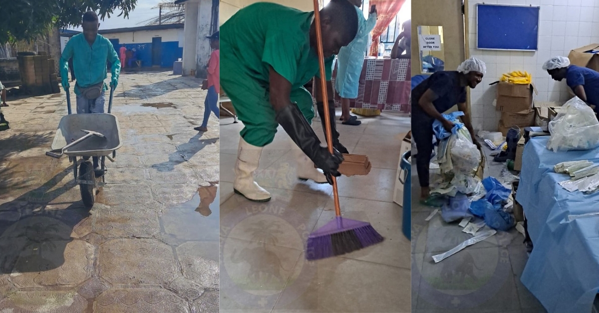 Kingtom Police Hospital Conducts Monthly Cleaning Exercise Ahead of Surgeons in Action Foundation Hosting