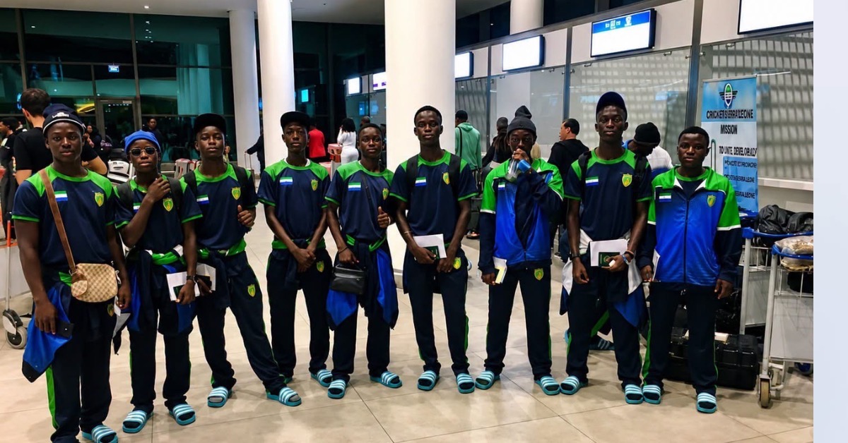 Sierra Leone U-19 Cricket Team Departs for ICC Africa Division 2 Qualifier in Rwanda