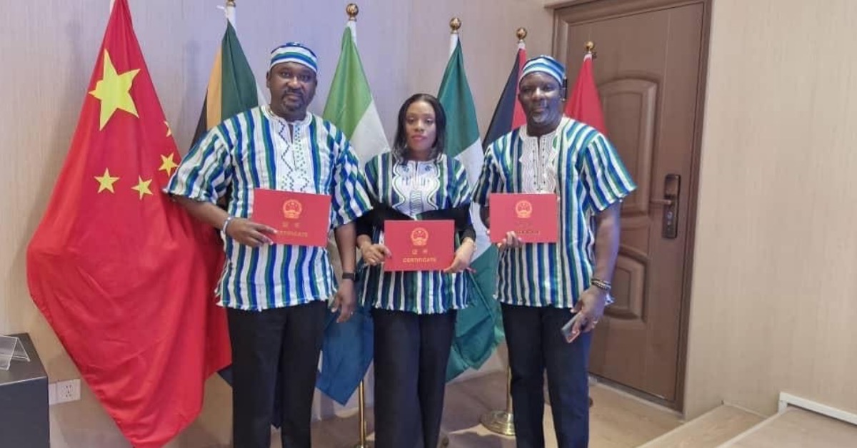 China Trains Three Sierra Leone Peace Commission Officials in Environmental Conflict Prevention