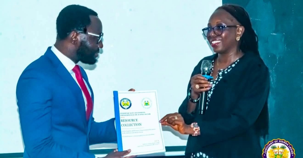 Judiciary presents GEWE Resource Collection Document to Justice Sector