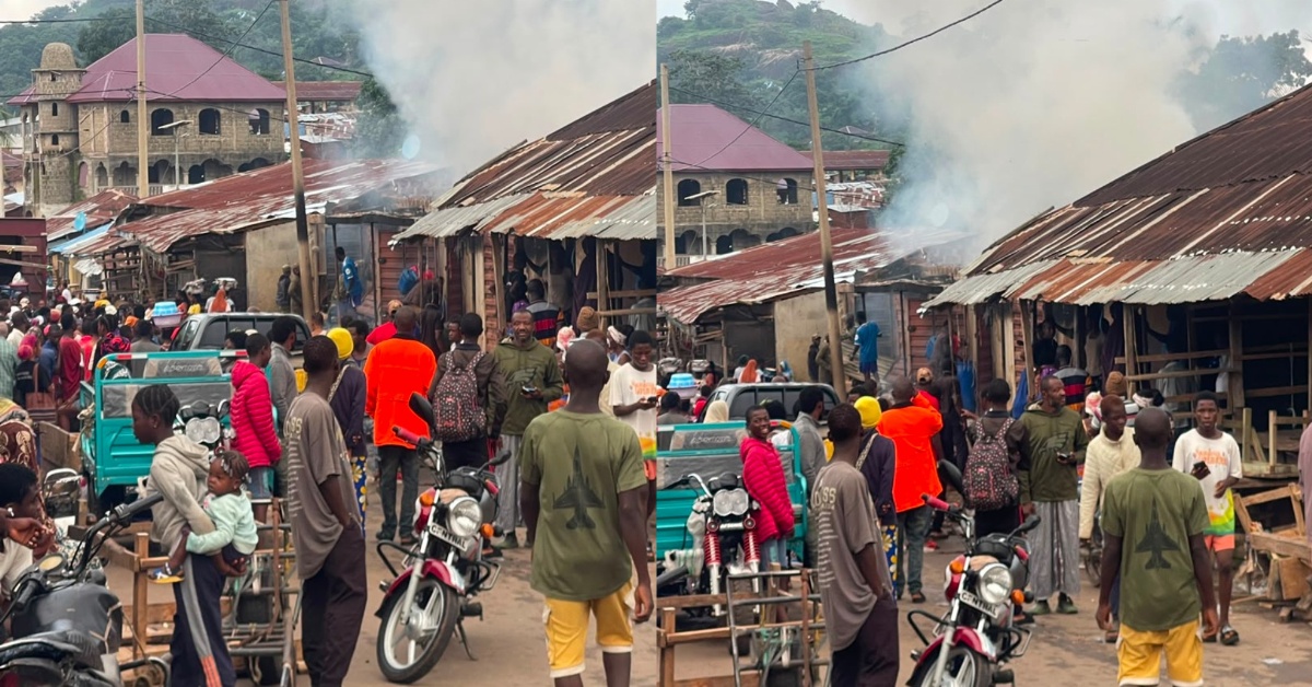 Four Shops Burn to Ashes in Devastating Kabala Fire