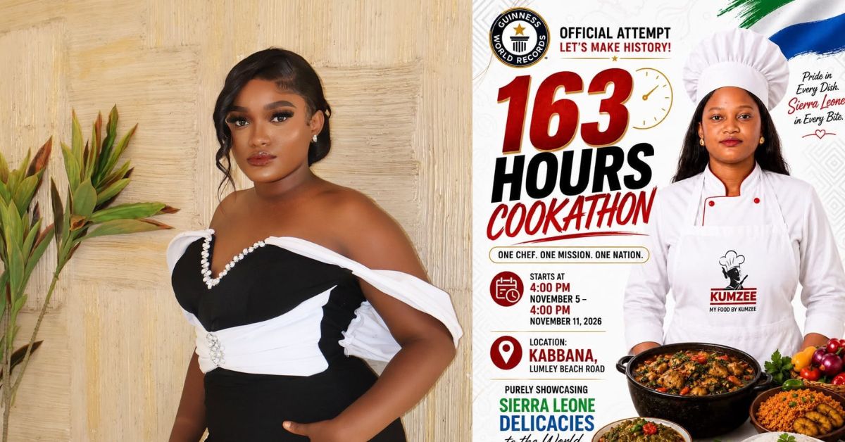 Ex-Housemates Salone Kumba Sinah Announces Attempt to Break Guinness World Record with 163-Hour Cookathon