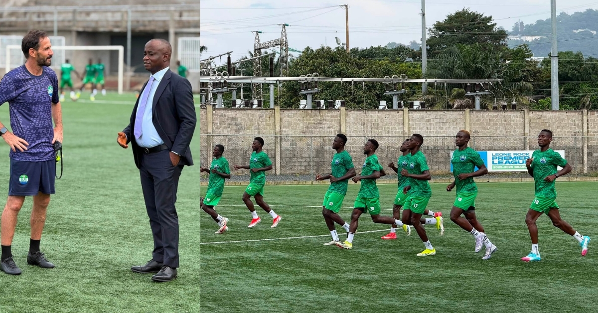 SLFA President Babadi Kamara Visits Leone Stars Home-Based Training Camp